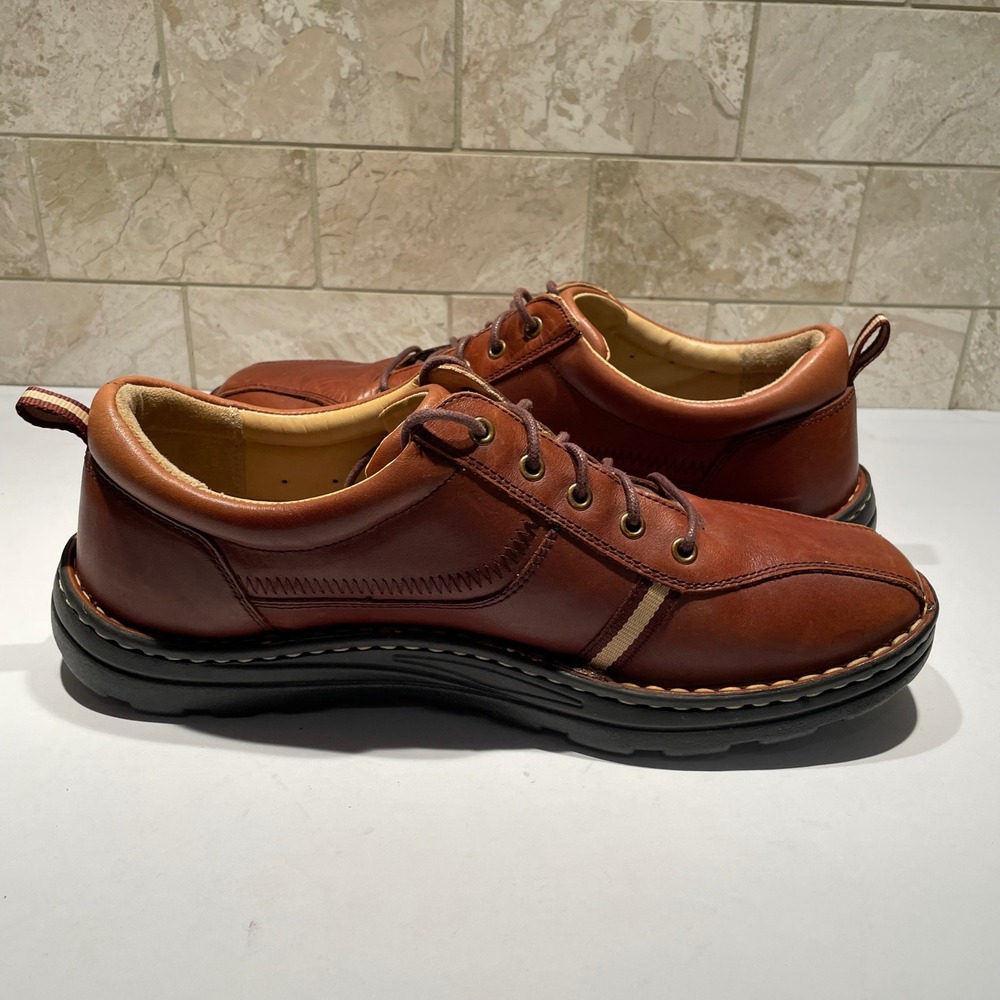Drew Hogan Toledo Mens Brown Leather Orthopedic Walking Shoes Size 11W Wide - Picture 4 of 8